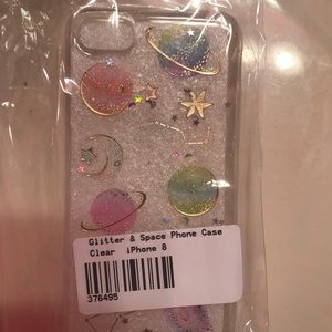 iPhone 8 Glitter & Space Clear Case